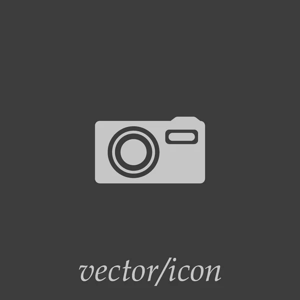 Icono Vectorial Minimalista Cámara Fotográfica — Archivo Imágenes Vectoriales