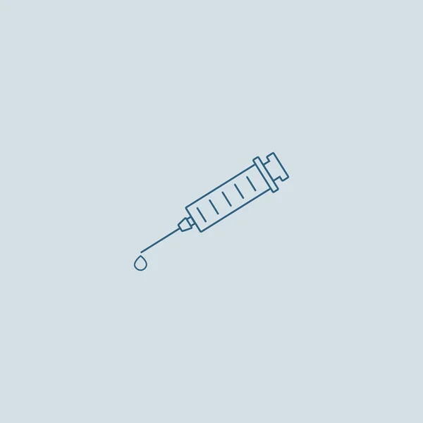 Медичний Шприц Плоский Значок Вектор Ілюстрація — стоковий вектор