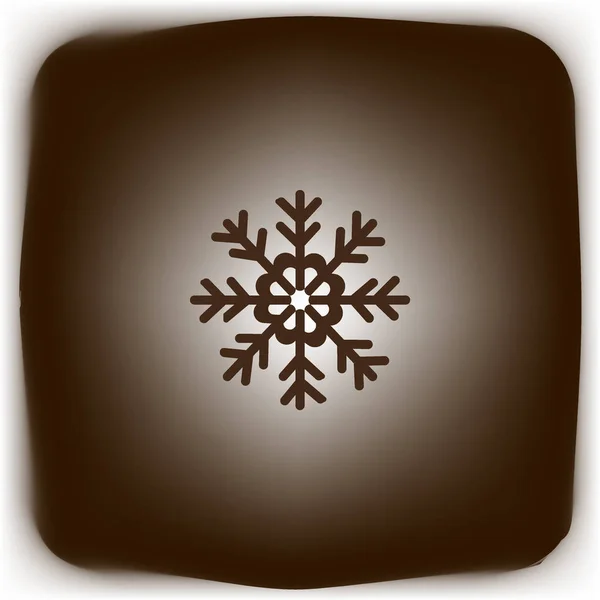 Minimalistic Illustration Snowflake Vector Icon — Stock Vector