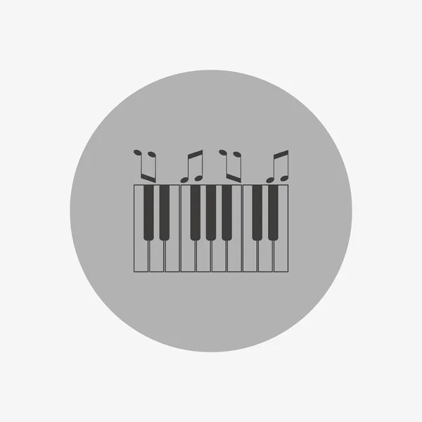 Sintetizzatore Icona Piatta Vettore Illustrazione Concetto Strumento Musicale — Vettoriale Stock