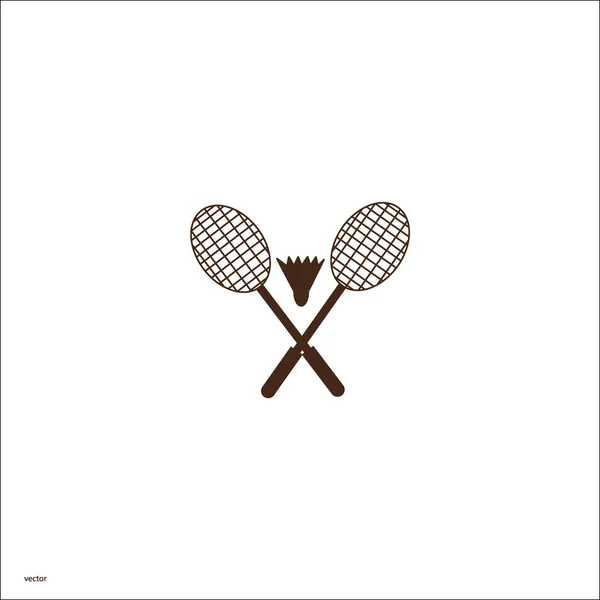 Rakety Kuželka Pro Badminton Vektorové Ilustrace — Stockový vektor