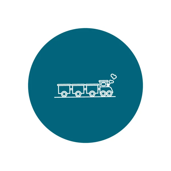 Icône Plate Locomotive Illustration Vectorielle — Image vectorielle