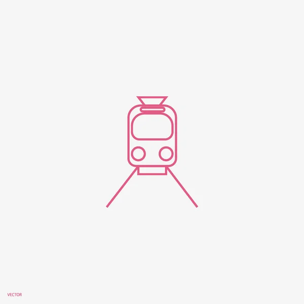 Illustration Vectorielle Icône Train Simple — Image vectorielle