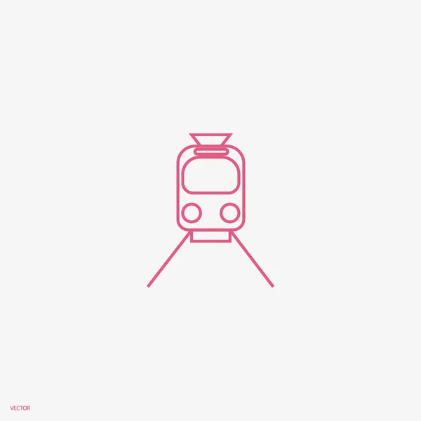 Eenvoudige Trein Pictogram Vectorillustratie — Stockvector