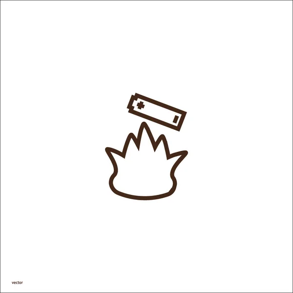 Simbolo Icona Batteria Illustrazione Vettoriale — Vettoriale Stock