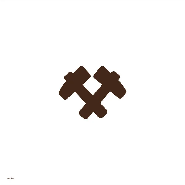 Balyozlar, vektör çizim minimalist simgesi