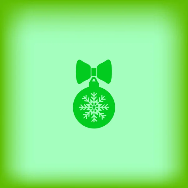 Christbaumkugel Flaches Symbol Vektor Illustration — Stockvektor