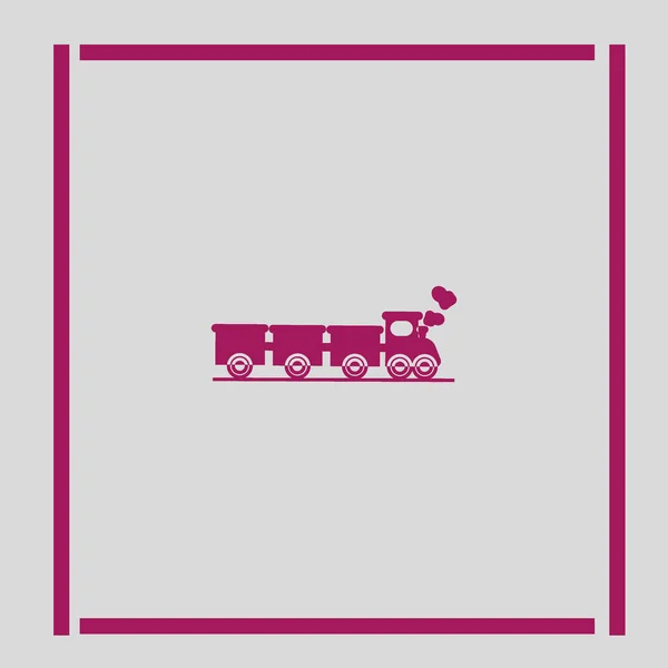 Pictogram Van Locomotief Spoorlijn Rails Trein Vectorillustratie — Stockvector