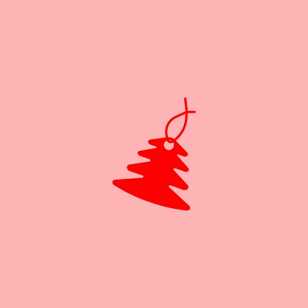 Christmas Fir Tree Flat Icon Vector Illustration — Stock Vector