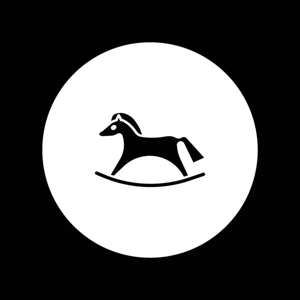 Pferd Flach Symbol Vektorillustration — Stockvektor