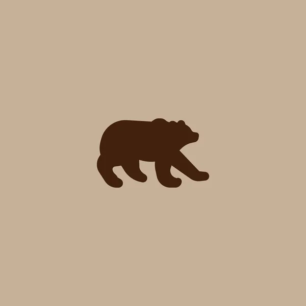 Minimalistyczne Wektor Ikona Niedźwiedzia Polarnego — Wektor stockowy