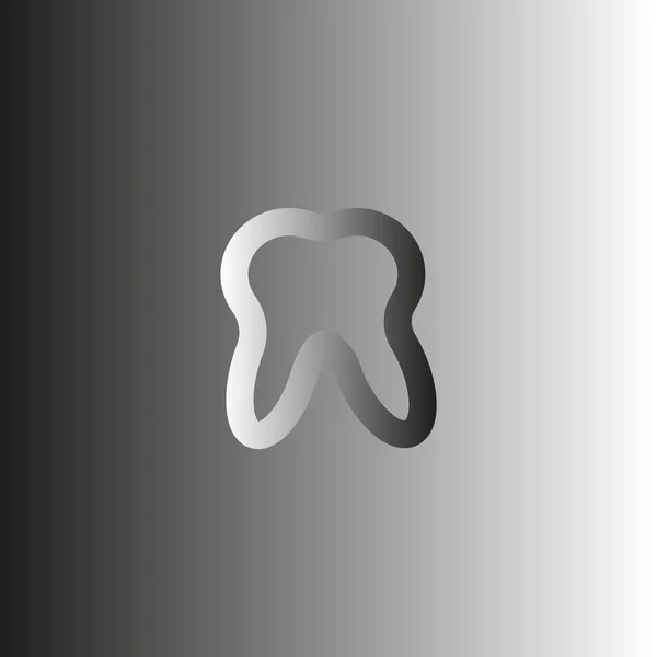 Ícone Plano Dente Humano Vetor Ilustração —  Vetores de Stock