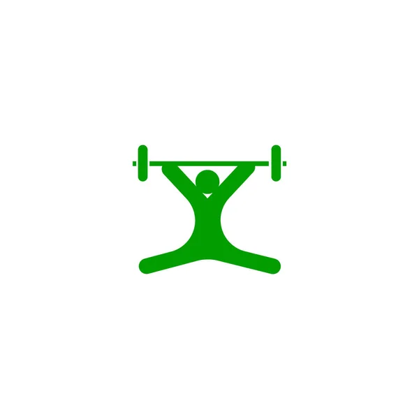 Weightlifting Flat Icon Vector Illustration — Stock Vector