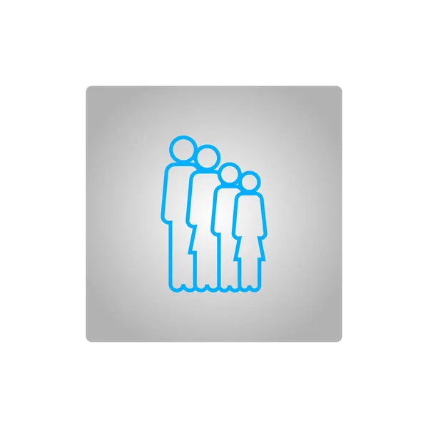 Group People Standing Together Vector Icon — Stock Vector