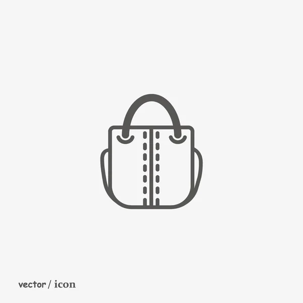 Weibliche Handtasche Flache Ikone — Stockvektor