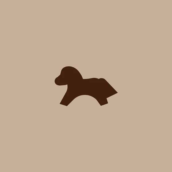 Paard Plat Pictogram Vector Illustratie — Stockvector