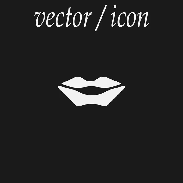 Labios Icono Plano Vector Ilustración — Vector de stock