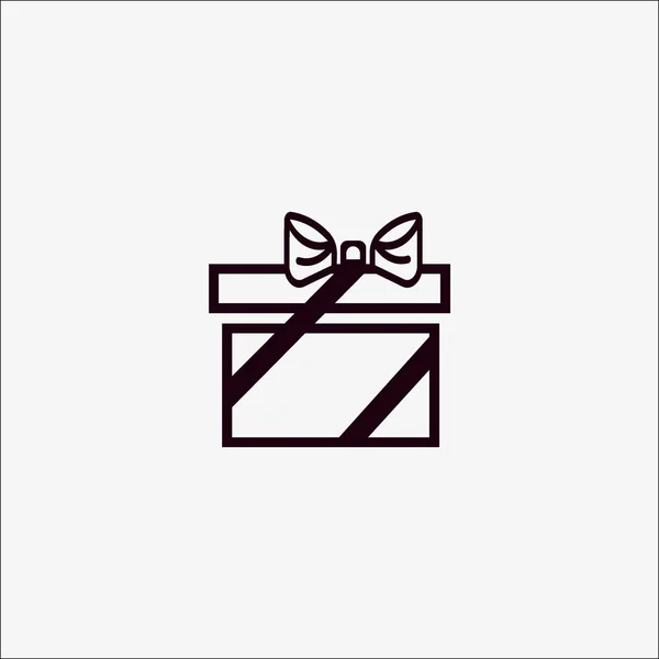 Minimalisitc Vektor Symbol Der Geschenkbox — Stockvektor