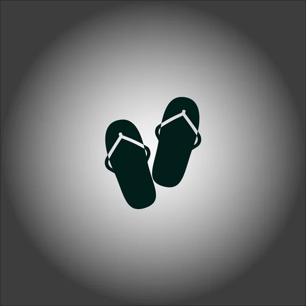 Icono Minimalista Chanclas Ilustración Vectorial — Vector de stock