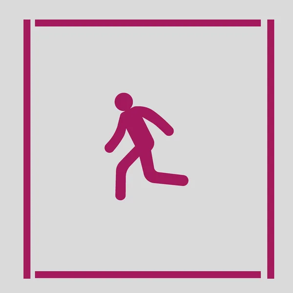 Hombre Corriendo Icono Plano Vector Ilustración — Archivo Imágenes Vectoriales