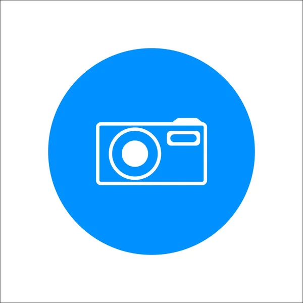 Minimalistic Vector Icon Photo Camera — Stock Vector