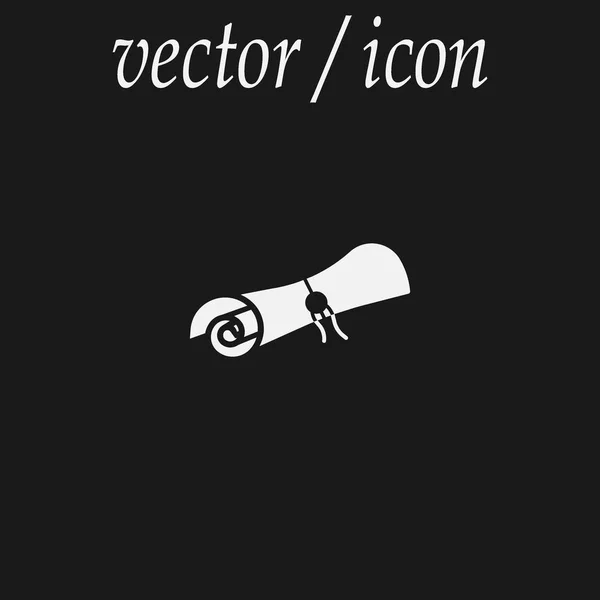 Rolling Document Stamp Flat Icon Vector Illustration — стоковый вектор