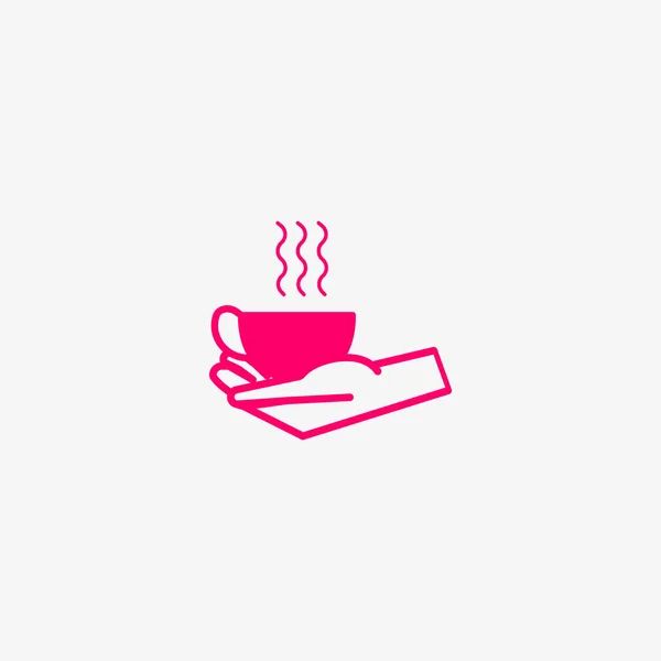 Lezzetli Sıcak Fincan Kahve Çay Vektör Çizim — Stok Vektör