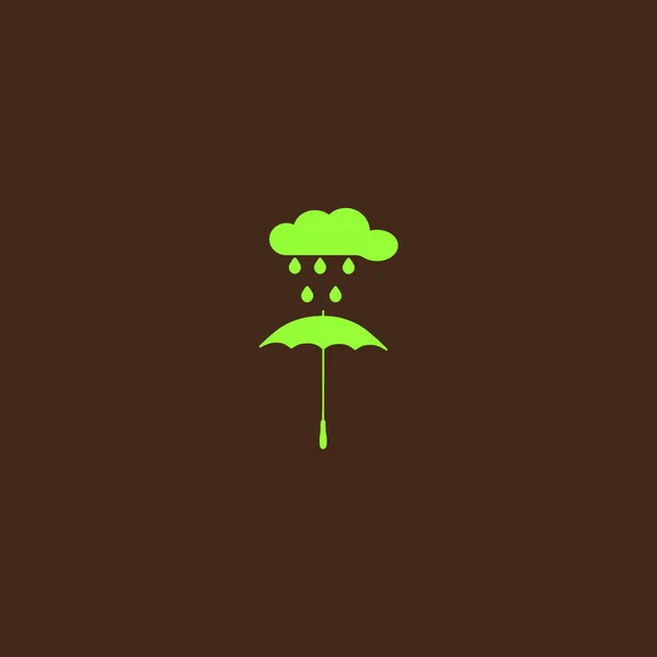 Ikona Ilustracja Wektora Parasol Opady — Wektor stockowy