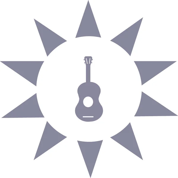 Guitar Web Icon Vector Illustration — Stock Vector