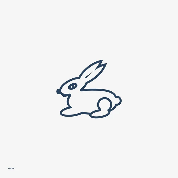 Bunny Flat Icon Vector Illustration — Stock Vector