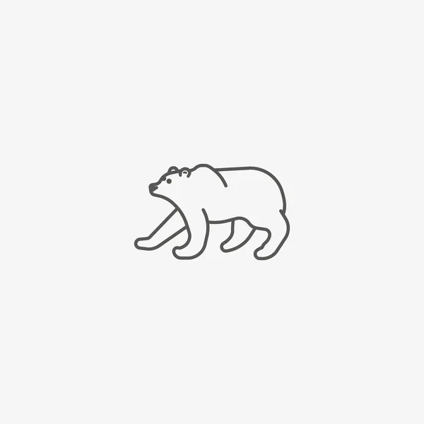 Icono Vectorial Minimalista Oso Polar — Archivo Imágenes Vectoriales