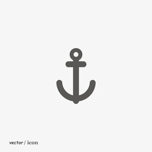 Anker Flaches Symbol Vektorillustration — Stockvektor