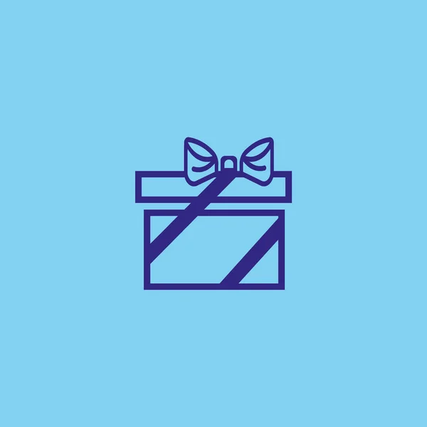 Icono Vector Minimalisitc Caja Regalo — Vector de stock