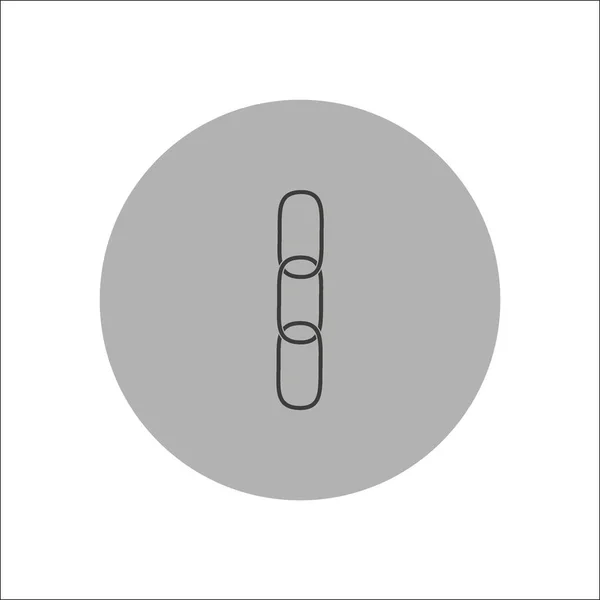 Minimalistisk Ikonen Kedjan Länkar Vektorillustration — Stock vektor