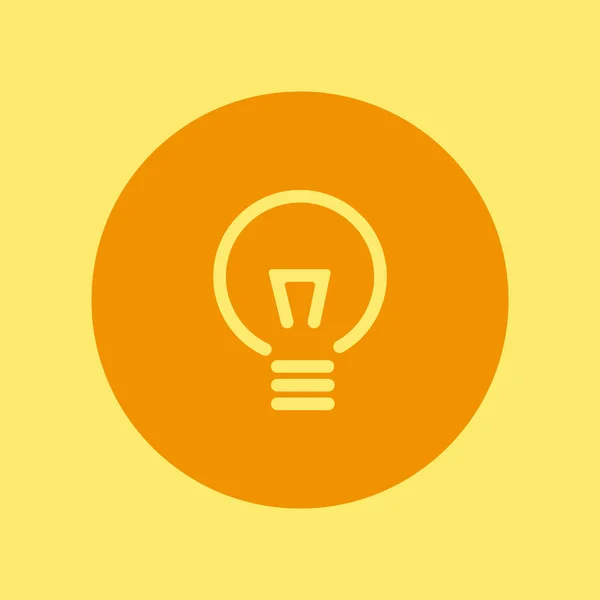 Incandescent Light Bulb Flat Icon Vector Illustration — Stock Vector