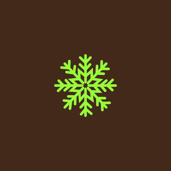 Ilustración Minimalista Copo Nieve Icono Vector — Archivo Imágenes Vectoriales