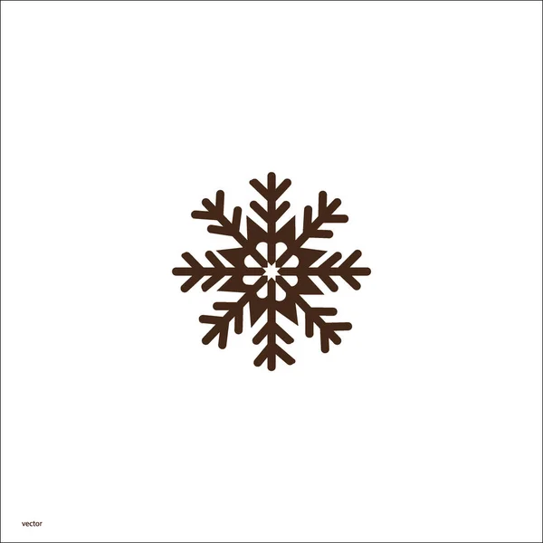Ilustración Minimalista Copo Nieve Icono Vector — Archivo Imágenes Vectoriales