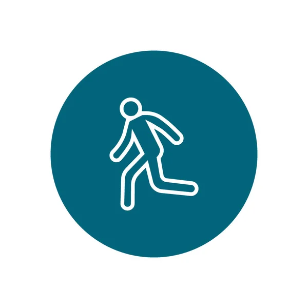 Running Man Icône Plate Illustration Vectorielle — Image vectorielle