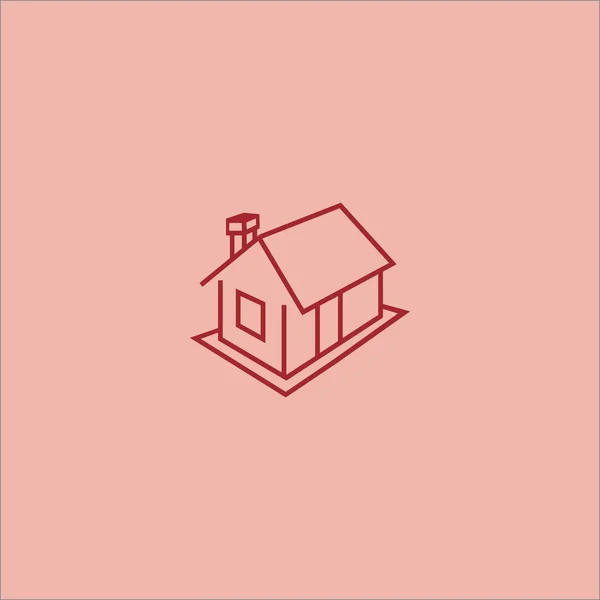 Casa Icono Plano Ilustración Vectorial — Archivo Imágenes Vectoriales