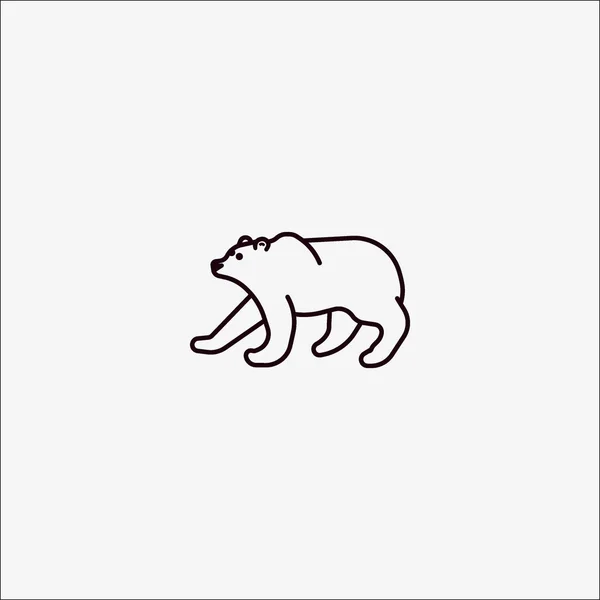 Μινιμαλιστική Διανυσματική Εικόνα Της Πολική Αρκούδα — Διανυσματικό Αρχείο