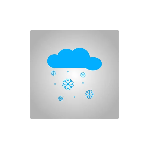 Nube Nevada Icono Plano Vector Ilustración — Vector de stock