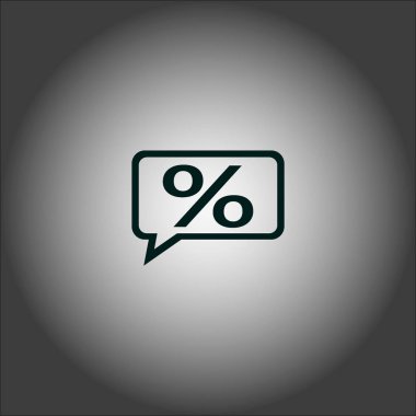 Konsept alışveriş yüzde simgesi