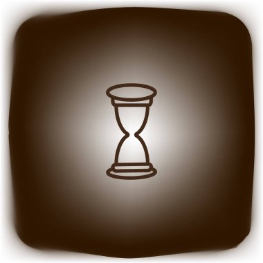 kum saati web simgesi, minimalist vektör çizim