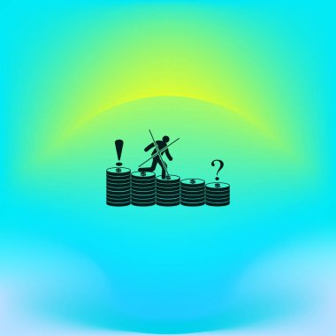 iş kavramı, kutsal kişilerin resmi, vektör çizim 