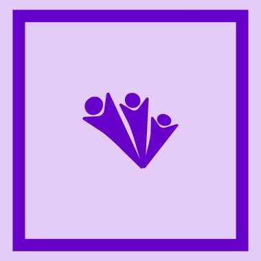 İşadamları düz simgesi, vektör çizim