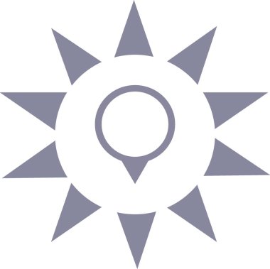 işaretçi düz stil ikonu, vektör çizim 