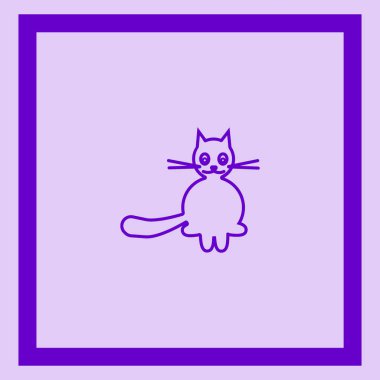 minimalist vektör simge komik samimi kedi