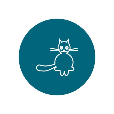 minimalist vektör simge komik samimi kedi