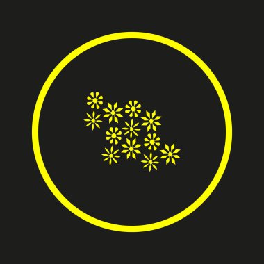 çiçek web simgesi, vektör çizim 