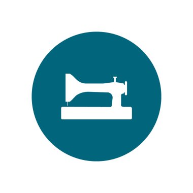 minimalist dikiş makinesi vektör çizim simgesi